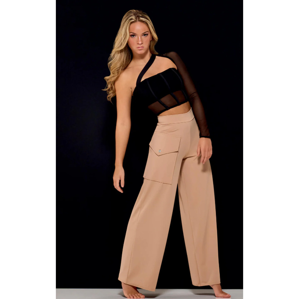 Dance Costume Top 2954A Small Adult Black Kelle Jazz Tap Musical